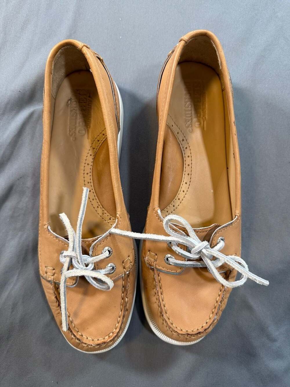 Sebago Docksides Women's 2-Eye Tan Leather Boat Shoes